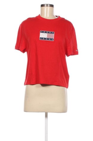 Damen T-Shirt Tommy Jeans, Größe S, Farbe Rot, Preis 21,83 €