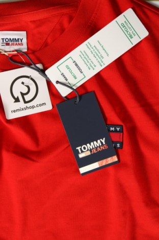 Damski T-shirt Tommy Jeans, Rozmiar L, Kolor Czerwony, Cena 194,98 zł