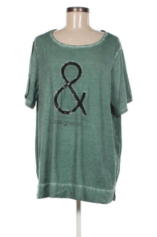 Γυναικείο t-shirt Triangle By s.Oliver, Μέγεθος XXL, Χρώμα Πράσινο, Τιμή 9,90 €