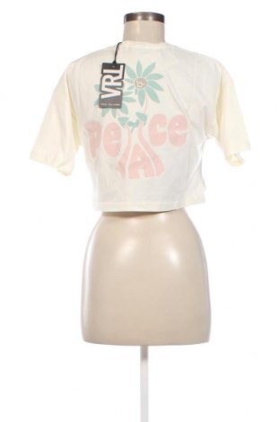 Damen T-Shirt Viral Vibes, Größe XS, Farbe Ecru, Preis 9,28 €