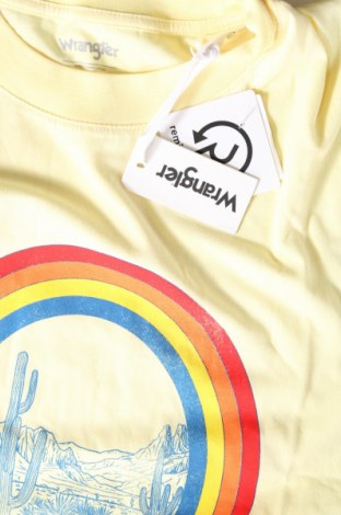 Γυναικείο t-shirt Wrangler, Μέγεθος L, Χρώμα Κίτρινο, Τιμή 31,96 €