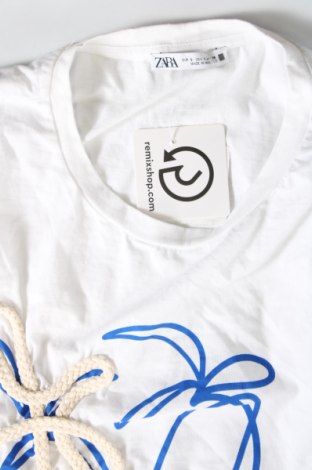 Дамска тениска Zara, Размер S, Цвят Бял, Цена 11,00 лв.