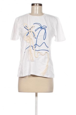 Damen T-Shirt Zara, Größe S, Farbe Weiß, Preis 7,65 €