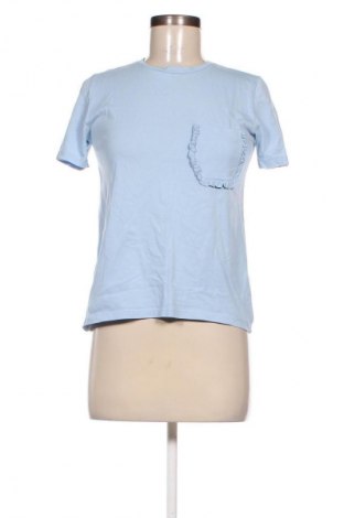 Γυναικείο t-shirt Zara, Μέγεθος S, Χρώμα Μπλέ, Τιμή 3,68 €