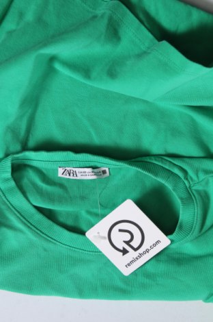 Γυναικείο t-shirt Zara, Μέγεθος XS, Χρώμα Πράσινο, Τιμή 3,68 €