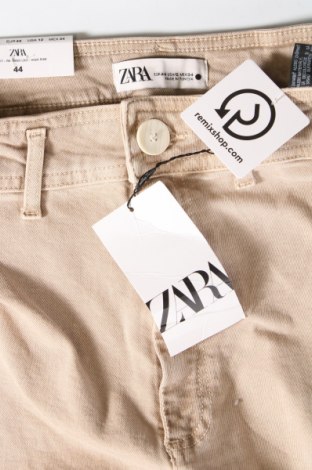 Дамски дънки Zara, Размер XL, Цвят Бежов, Цена 37,20 лв.