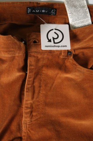 Дамски джинси Amisu, Размер L, Цвят Кафяв, Цена 16,54 лв.