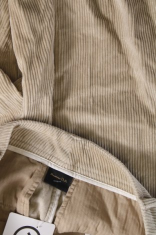 Γυναικείο κοτλέ παντελόνι Massimo Dutti, Μέγεθος XS, Χρώμα  Μπέζ, Τιμή 23,13 €