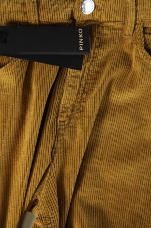 Pantaloni de velvet de femei Pinko, Mărime M, Culoare Galben, Preț 528,29 Lei