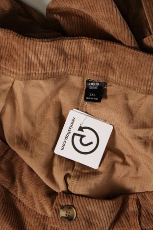 Γυναικείο κοτλέ παντελόνι SHEIN, Μέγεθος XXL, Χρώμα Καφέ, Τιμή 10,76 €
