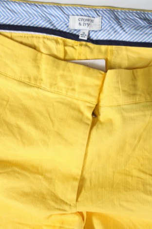 Γυναικείο κοντό παντελόνι Crown & Ivy, Μέγεθος XL, Χρώμα Κίτρινο, Τιμή 6,70 €