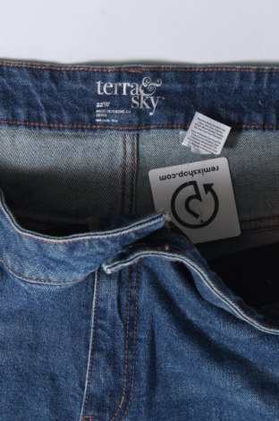 Γυναικείο κοντό παντελόνι Terra & Sky, Μέγεθος 4XL, Χρώμα Μπλέ, Τιμή 11,75 €