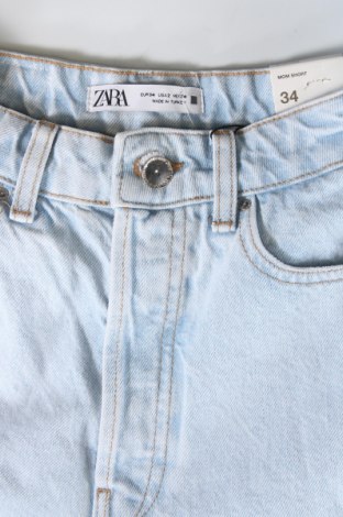 Дамски къс панталон Zara, Размер XS, Цвят Син, Цена 36,06 лв.