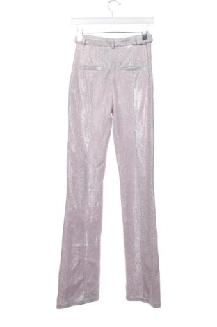 Дамски панталон Bershka, Размер XS, Цвят Сребрист, Цена 17,60 лв.