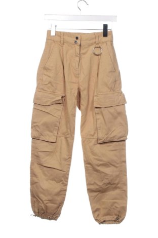Pantaloni de femei Bershka, Mărime XS, Culoare Bej, Preț 74,81 Lei
