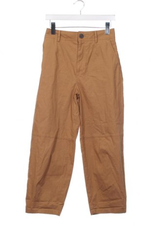 Дамски панталон Zara, Размер XS, Цвят Кафяв, Цена 16,20 лв.