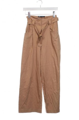 Γυναικείο παντελόνι Zara, Μέγεθος XS, Χρώμα  Μπέζ, Τιμή 15,93 €