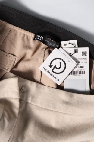 Pantaloni de femei Zara, Mărime XXL, Culoare Bej, Preț 158,16 Lei