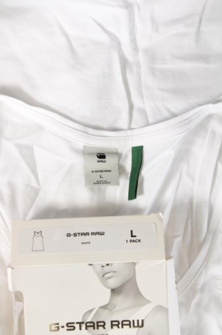 Γυναικείο αμάνικο μπλουζάκι G-Star Raw, Μέγεθος L, Χρώμα Λευκό, Τιμή 12,19 €
