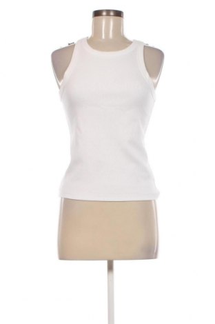 Damska koszulka na ramiączkach Gina Tricot, Rozmiar L, Kolor Biały, Cena 37,18 zł