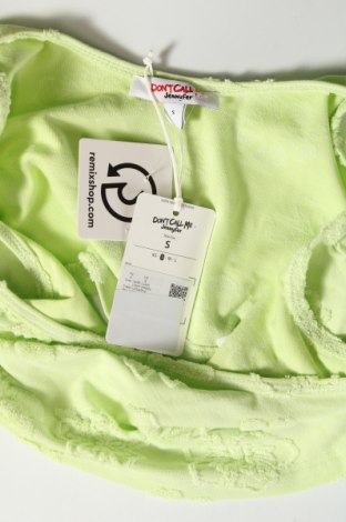 Γυναικείο αμάνικο μπλουζάκι Jennyfer, Μέγεθος S, Χρώμα Πράσινο, Τιμή 4,33 €
