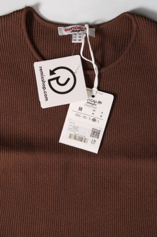 Damska koszulka na ramiączkach Jennyfer, Rozmiar M, Kolor Brązowy, Cena 44,78 zł