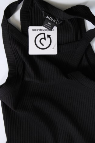 Γυναικείο αμάνικο μπλουζάκι Monki, Μέγεθος XXS, Χρώμα Μαύρο, Τιμή 4,87 €