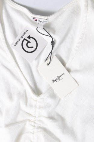 Γυναικείο αμάνικο μπλουζάκι Pepe Jeans, Μέγεθος L, Χρώμα Λευκό, Τιμή 19,18 €