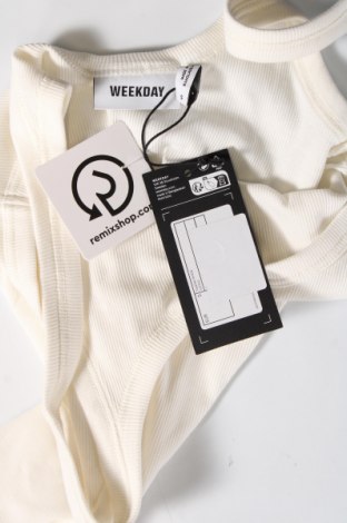 Γυναικείο αμάνικο μπλουζάκι Weekday, Μέγεθος S, Χρώμα Λευκό, Τιμή 4,95 €