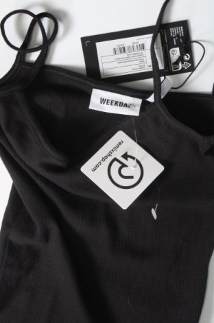 Γυναικείο αμάνικο μπλουζάκι Weekday, Μέγεθος XS, Χρώμα Μαύρο, Τιμή 4,95 €