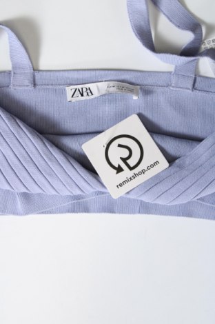 Γυναικείο αμάνικο μπλουζάκι Zara, Μέγεθος M, Χρώμα Μπλέ, Τιμή 6,80 €