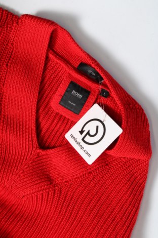 Дамски пуловер BOSS, Размер L, Цвят Червен, Цена 155,80 лв.