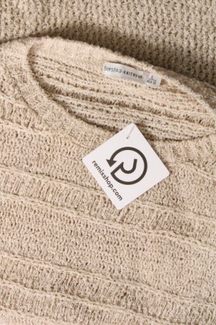 Damenpullover Bershka, Größe L, Farbe Beige, Preis 6,49 €