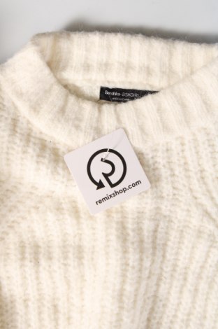 Дамски пуловер Bershka, Размер S, Цвят Бял, Цена 15,95 лв.