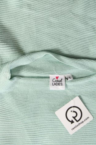 Γυναικείο πουλόβερ Casual Ladies, Μέγεθος L, Χρώμα Πράσινο, Τιμή 9,33 €