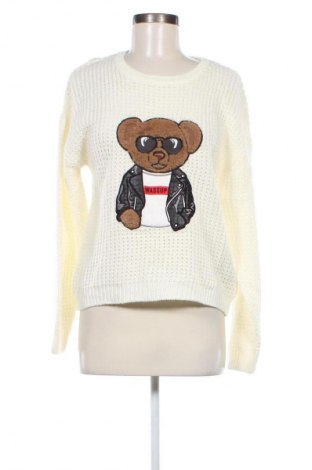 Дамски пуловер Fb Sister, Размер L, Цвят Бял, Цена 15,08 лв.