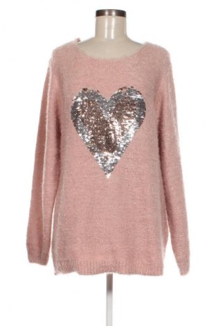 Дамски пуловер Jean Pascale, Размер XL, Цвят Розов, Цена 18,85 лв.