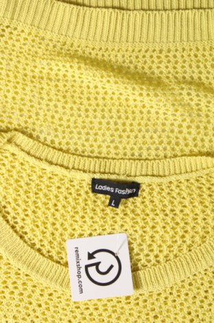 Γυναικείο πουλόβερ Ladies Fashion, Μέγεθος L, Χρώμα Κίτρινο, Τιμή 10,14 €