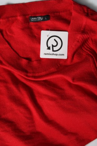 Дамски пуловер Laura Torelli, Размер L, Цвят Червен, Цена 15,95 лв.