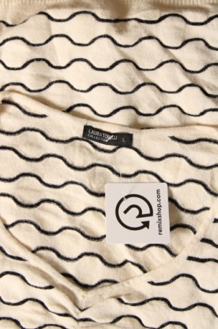 Γυναικείο πουλόβερ Laura Torelli, Μέγεθος L, Χρώμα Εκρού, Τιμή 9,33 €