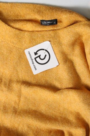 Дамски пуловер Laura Torelli, Размер XL, Цвят Жълт, Цена 18,85 лв.
