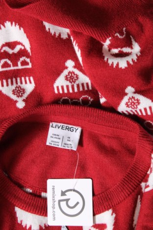 Дамски пуловер Livergy, Размер 3XL, Цвят Червен, Цена 21,75 лв.