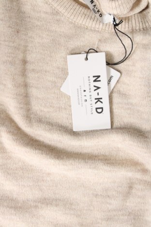 Pulover de femei NA-KD, Mărime L, Culoare Bej, Preț 91,78 Lei