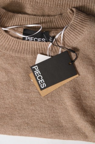 Γυναικείο πουλόβερ Pieces, Μέγεθος L, Χρώμα Καφέ, Τιμή 18,22 €