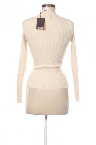 Γυναικείο πουλόβερ Pieces, Μέγεθος M, Χρώμα Εκρού, Τιμή 18,22 €
