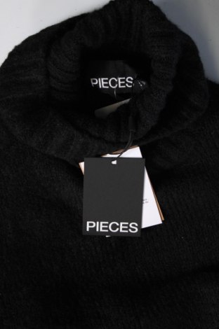 Дамски пуловер Pieces, Размер M, Цвят Черен, Цена 37,20 лв.