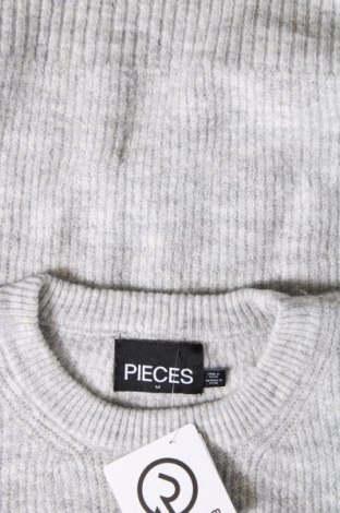 Γυναικείο πουλόβερ Pieces, Μέγεθος M, Χρώμα Γκρί, Τιμή 7,52 €