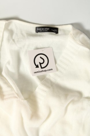 Γυναικείο πουλόβερ SHEIN, Μέγεθος XL, Χρώμα Λευκό, Τιμή 7,18 €