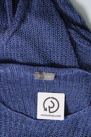 Γυναικείο πουλόβερ Samoon, Μέγεθος XL, Χρώμα Μπλέ, Τιμή 11,41 €