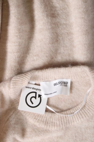 Γυναικείο πουλόβερ Selected Femme, Μέγεθος S, Χρώμα Εκρού, Τιμή 31,16 €